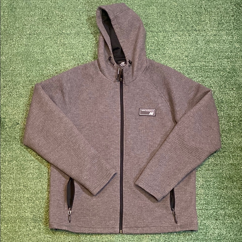 New Balance Full Zip Gray Jacket Large